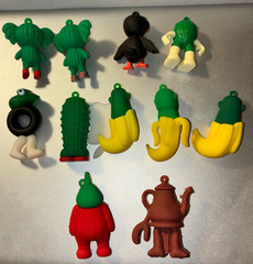 Lot 11 Italian Brainrot Ta Ta Ta Ta Sahur Boneca PVC Mini Figures Toys Memes