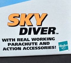 12″ Action Man Sky Diver Parachute 1:6 Hasbro Flocked hair Adventure Team 1999