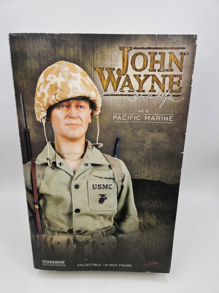 🌟 Sideshow Collectible 12″ John Wayne as a Pacific Marine NIB SEALED