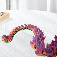 Large 24 Inch Articulated Flexi Crystal Dragon 3D Printed Fidget Desk Toy