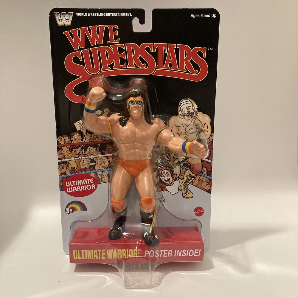 WWE LJN MATTEL SUPERSTARS ULTIMATE WARRIOR 8 IN. ACTION FIGURE BLACK CARD CHASE