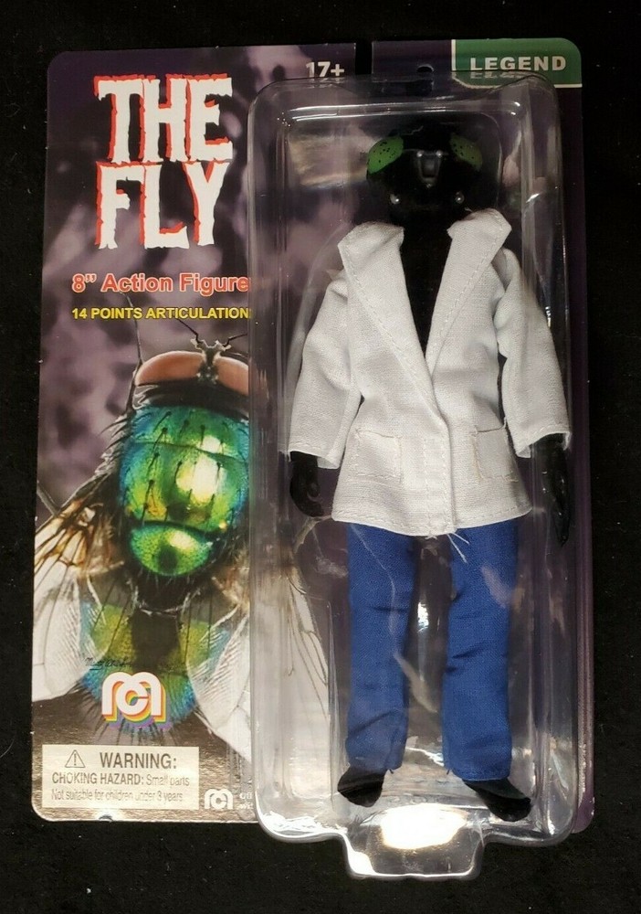 THE FLY – Classic 8″ MEGO Action Figure / Flocked Vincent Price Horror Halloween