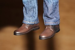 1/6 Brown Casual Business Shoes, Boots, Wolverine Hot Toys Phicen In USA