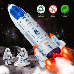 Wbzle Rocket Ship, Space Shuttle Astronaut & Space Adventure Toys,Science Edu…
