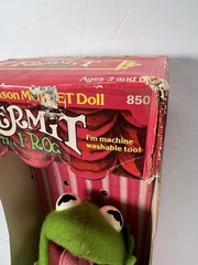 Vtg 1977 Kermit the Frog Fisher Price #850 Jim Henson Muppets Plush W/ Box