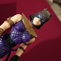 DC Comics Catwoman Batman Action Figure Lot of 2, Plastic Gray/Black/Purple 2008