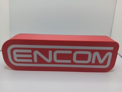 Retro Tron ENCOM logo lightbox sign for vintage style tron collection display