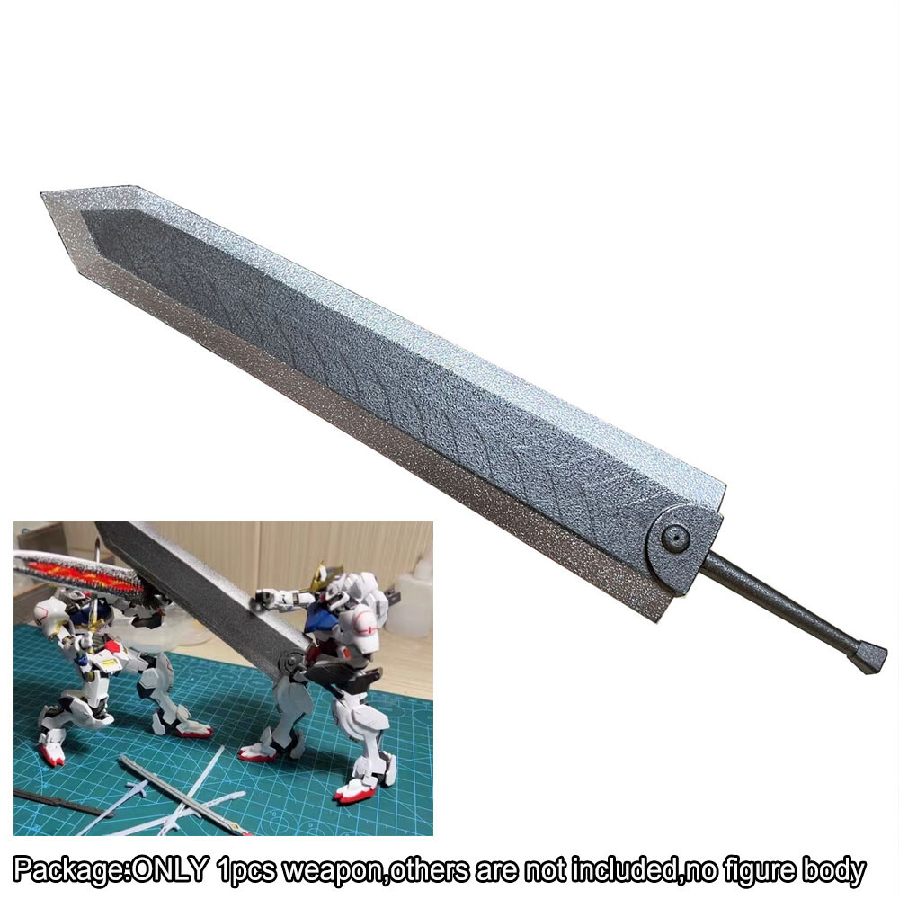 3D Hand-painted 1/12 Guts Dragon Slayer Sword Weapon Model For 6″ Action Figure