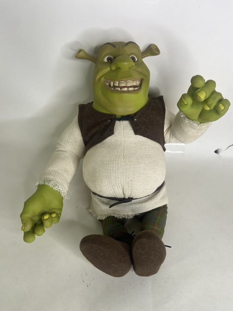 Shrek Poseable 14in Plush Vinyl Doll Figure McFarlane Toys 2001 Vintage