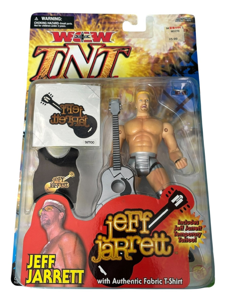 rare 2000 wcw toybiz tnt Jeff Jarrett wrestling action figure new moc sealed wwe