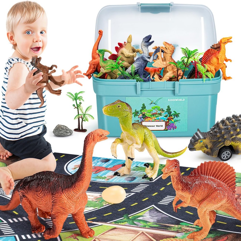 Dinosaur Toys for 3 4 5 Year Old Boys Gifts, 25 Pieces Dinosaurs Toys for Kid…