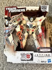 HASBRO TRANSFORMERS GENERATIONS LEADER CLASS- JETFIRE -THRILLING 30, Decal upgrd