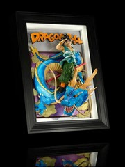 Bandai Tamashii Art Dragon Ball Son Goku & Dragon Three Dimensional Painting New