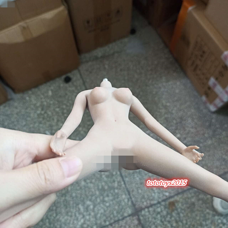 1:6 Flexible Pale Skin Medium Breast Female Makeup Figure With details Body Toy
