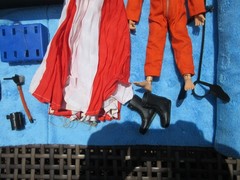 GI Joe Fantastic Freefall partial parachute set footlocker blonde action figure
