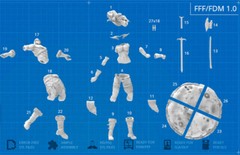 1/6 37cm Red Sonja 3D print figure Model Kit Unpainted Unassembled Garage Kit