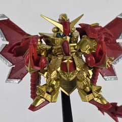 Bandai Superior Dragon SD- Burning Gundam Master Gundam Figure Gold Red W/ Stand