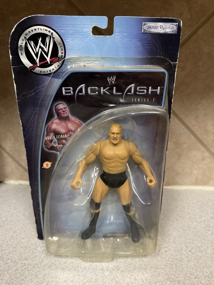WWE BROCK LESNAR Action Figure Jakks Pacific 2002 Backlash Series 2 Box Damage