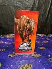JURASSIC WORLD -Mattel Tyrannosaurus Rex 40” Roarin Super Colossal Battle Damage
