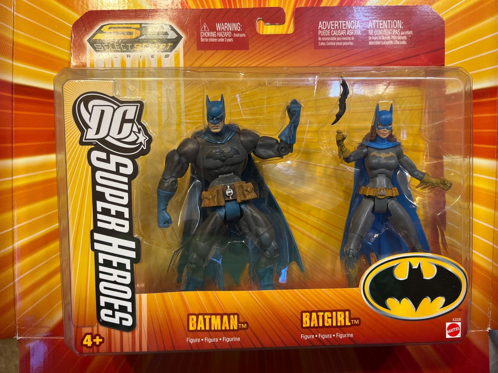 Mattel DC Super Heroes BATMAN BATGIRL 6″ 1:12 NEW MOC DCUC 2006 K3320 S3 2-pack