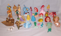 Lot of 25 Princess Cake Toppers Figures Ariel Vintage & Modern my little mermaid