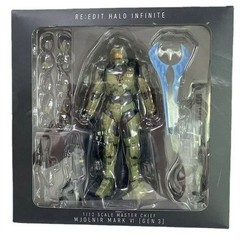 18CM RE:EDIT 1/12 Scale Master Chief MJOLNIR Mark V Action Figure Halo Collectib