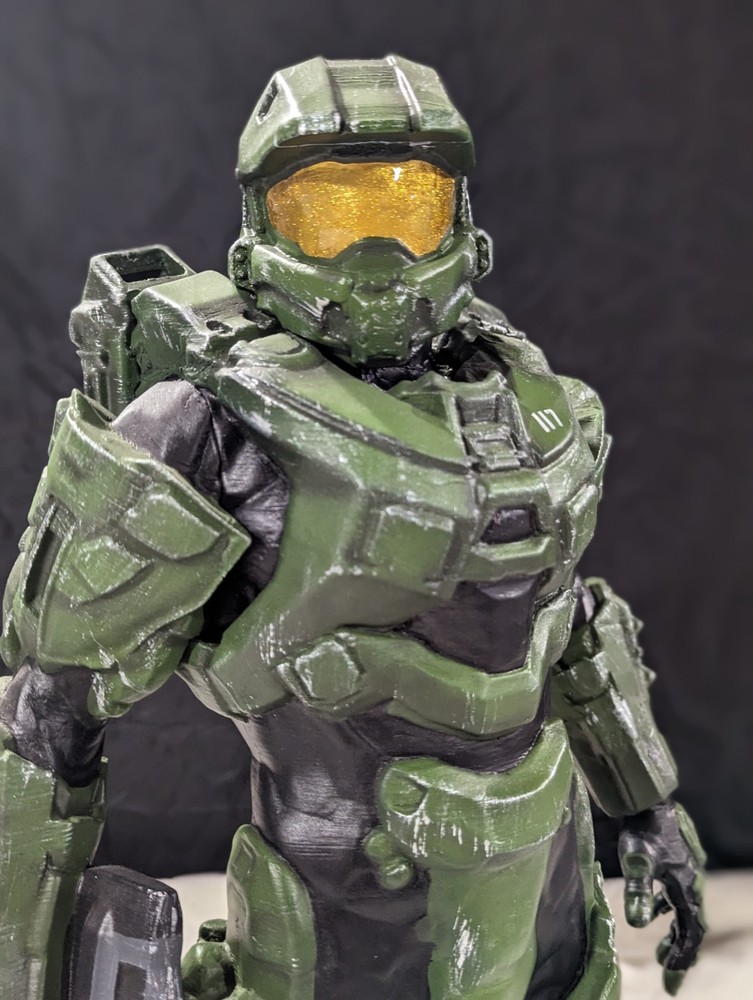 HALO – Master Chief 117 – fanart – 21” FDM 3D printed & panted Figure