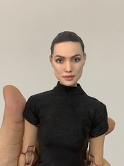 1:12 Angelina Jolie Head Sculpt Beauty Girl Fit 6″ Female Action Figure Body