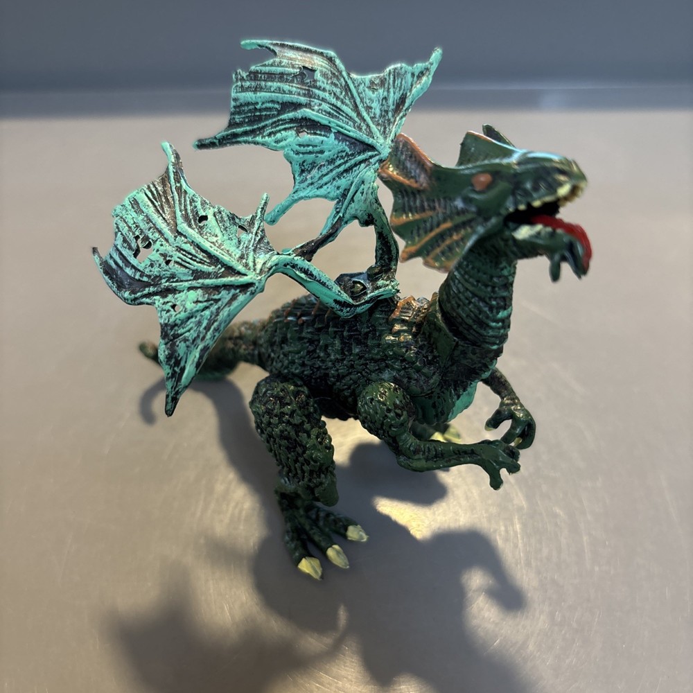 Winged Blue Green Dragon Articulated 4″ Tall Mythical Fantasy Monster Toy Figure