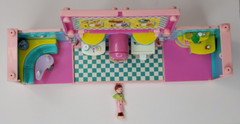 Polly Pocket 1999 Deluxe Mansion Dream Builders Diner kitchen