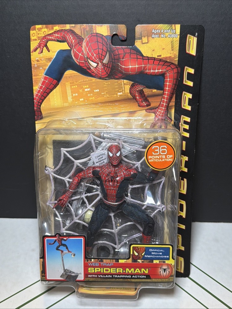 ToyBiz Spider-Man 2 Web-Trap Spider-Man Action Figure 2004 Sealed New