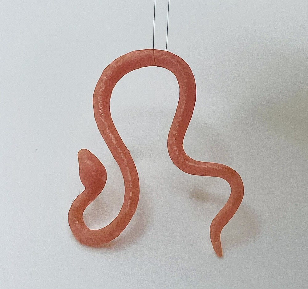 Vintage Kenner Star Wars Yoda Replacement Snake 1980 Repro Part Orange Brown