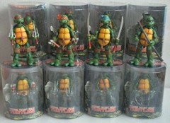 4 PCS NECA Teenage Mutant Ninja Turtles Color Headband Action Figures Model Toys