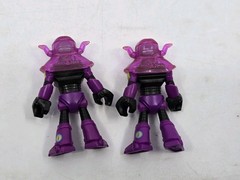 Lot 2 Imaginext Blind Bag Series 4 Purple Evil Space Robot Pulp Sci-Fi 1950s