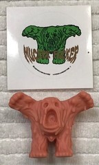 LUKE WELCH SCULPTURE RARE MUCKER SUCKER MINI FLESH COLOR RESIN FIGURE W/ STICKER