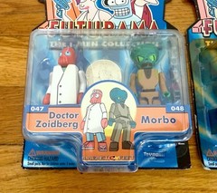 Vintage Futurama Toynami I-Men Toy Figure Lot Bender, Robot Devil, Zoidberg Set