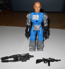 Remco Mantech Laser Tech Action Figure Vintage 1983 Blue Silver Robot Toy