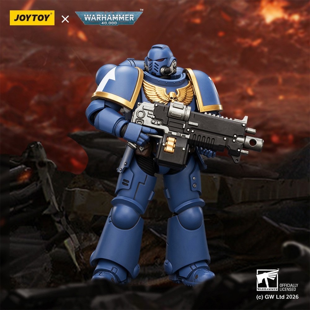 JOYTOY Warhammer 40K Intercessor with Bolt Rifle, Bolt Pistol and Chainsword