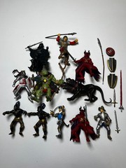 Mixed Lot 11 Papo Knights Pirates Fantasy Orc Dog Medieval Figures, Weapons