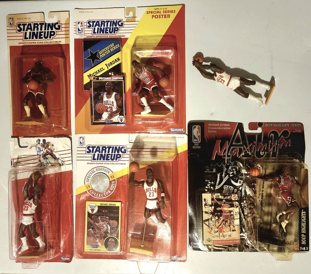 1988 90 91 92 MICHAEL JORDAN STARTING LINEUP SLU 1999 mattel JORDAN & 91 PANINI