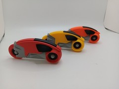 Retro Lightcycle mini lot x3 for Vintage Tron action figures and light cycle
