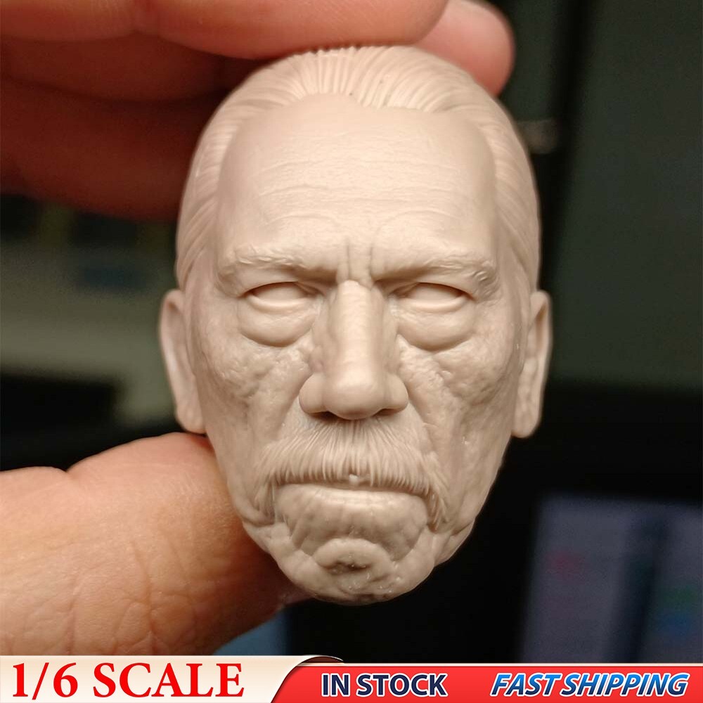 1/6 Model Danny Trejo Solider Man Head Sculpt Fit 12″ DIY Hot Toys Hero Figures