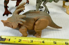 (4) Dinosaur Toy Lot Plastic Rubber Figures See Pics