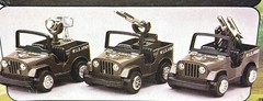 Blue-box Army Vehicle Metal Die-cast Jeeps Pull Back Vtg Hong Kong New Old Stock