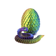 3D Printing Action Figure Snake Egg Toys Creative Stress Relief Anime Figures Mo