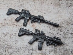 Custom 1:12 Scale Weathered HK 416 Assault Rifle Combo Set for 6″ Marvel Legends