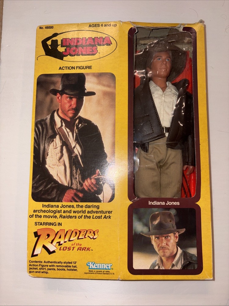 INDIANA JONES 1981 KENNER VINTAGE 12″ RAIDERS OF THE LOST ARK ACTION FIGURE BOX