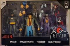 McFarlane Toys DC Direct BTAS 4-Pack. Batman, Det. Bullock, Joker & Harley Quinn
