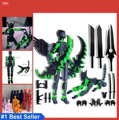 3D Action Figure Fully Articulated Multi-Jointed Robot Toy with Weapons and