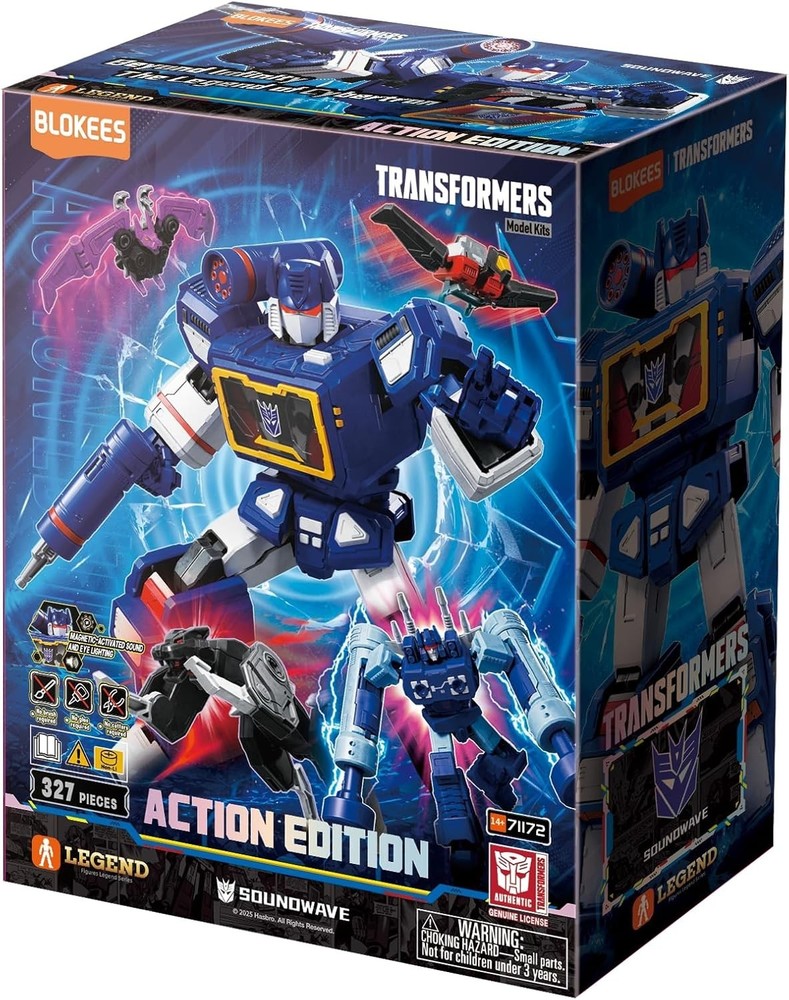 BLOKEES Transformers Action Edition 03 Soundwave Model Kit Lights & Sound